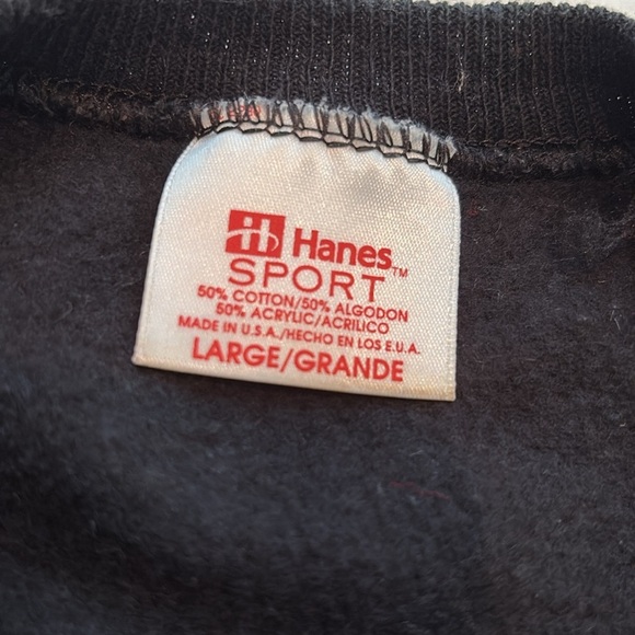 Black Appliqué Bejeweled Sweatshirt. Large. Vintage - Picture 5 of 9